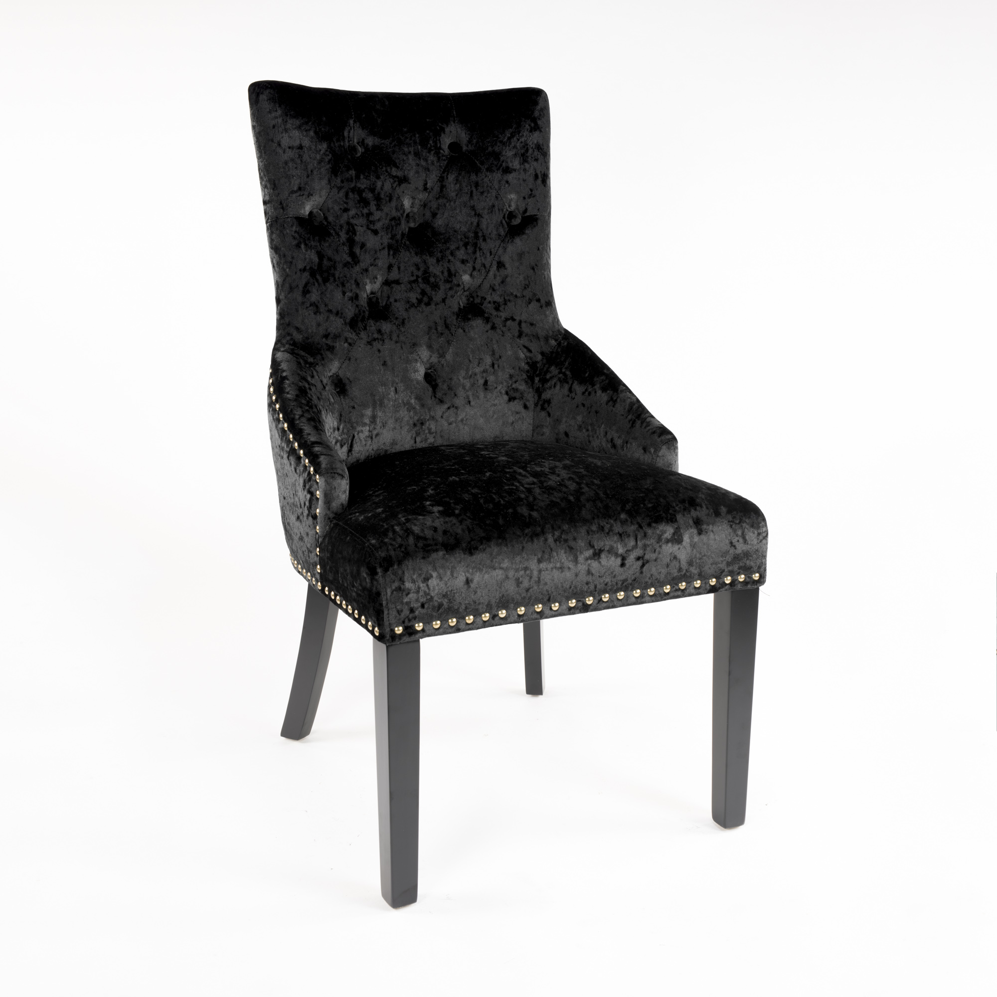 Egb80 Bhg New Black Crushed Velvet Scoop Upholstered Dining Chair On The Image To Enlarge