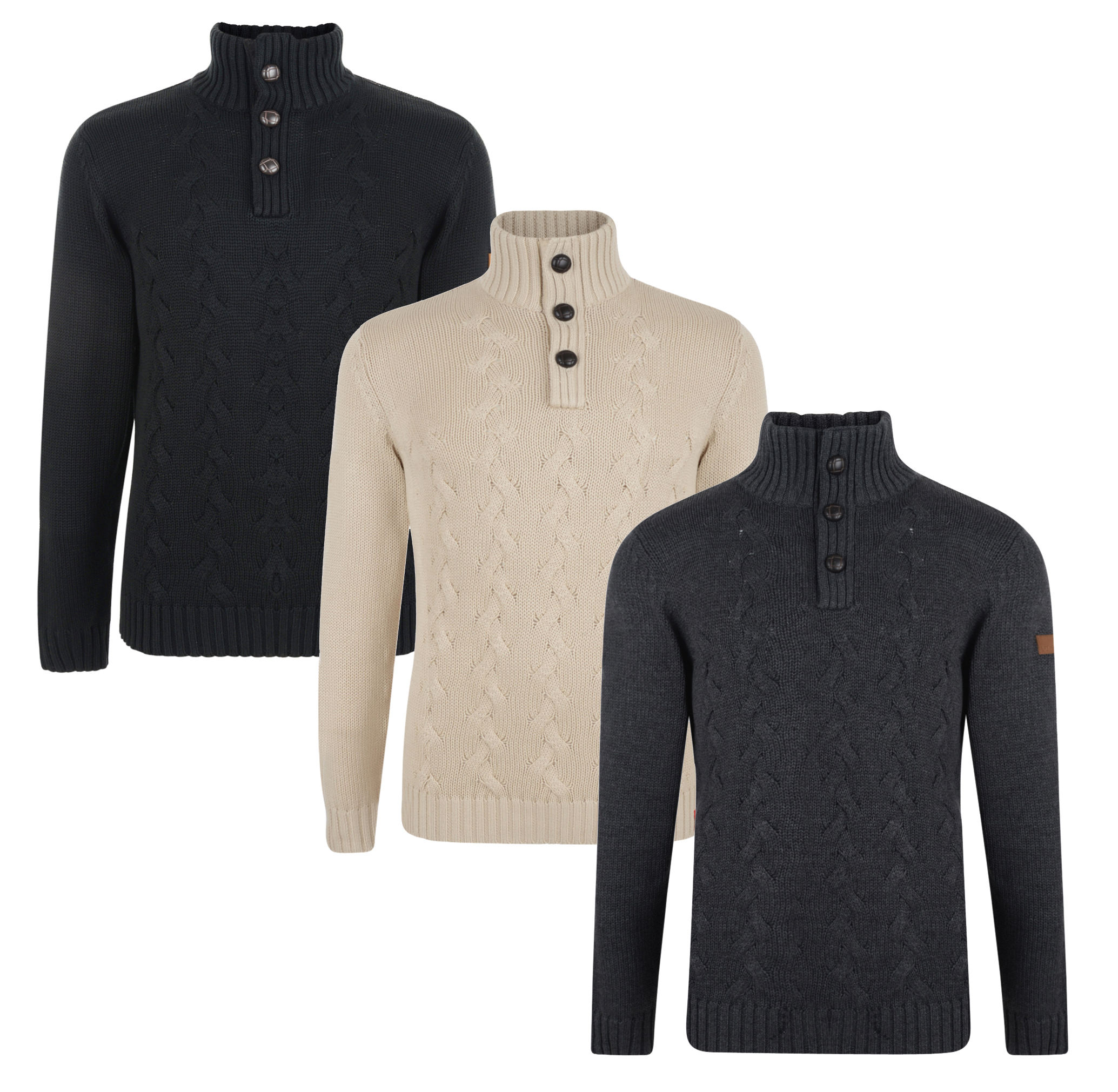 mens button neck sweatshirt