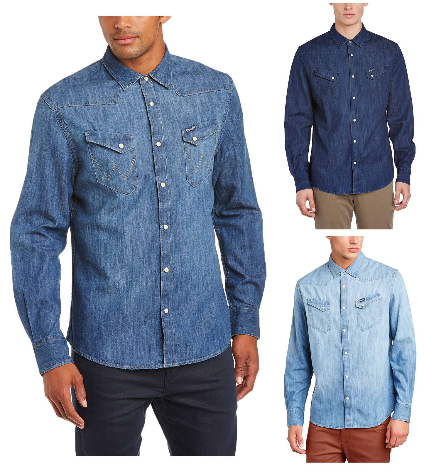 wrangler indigo shirt