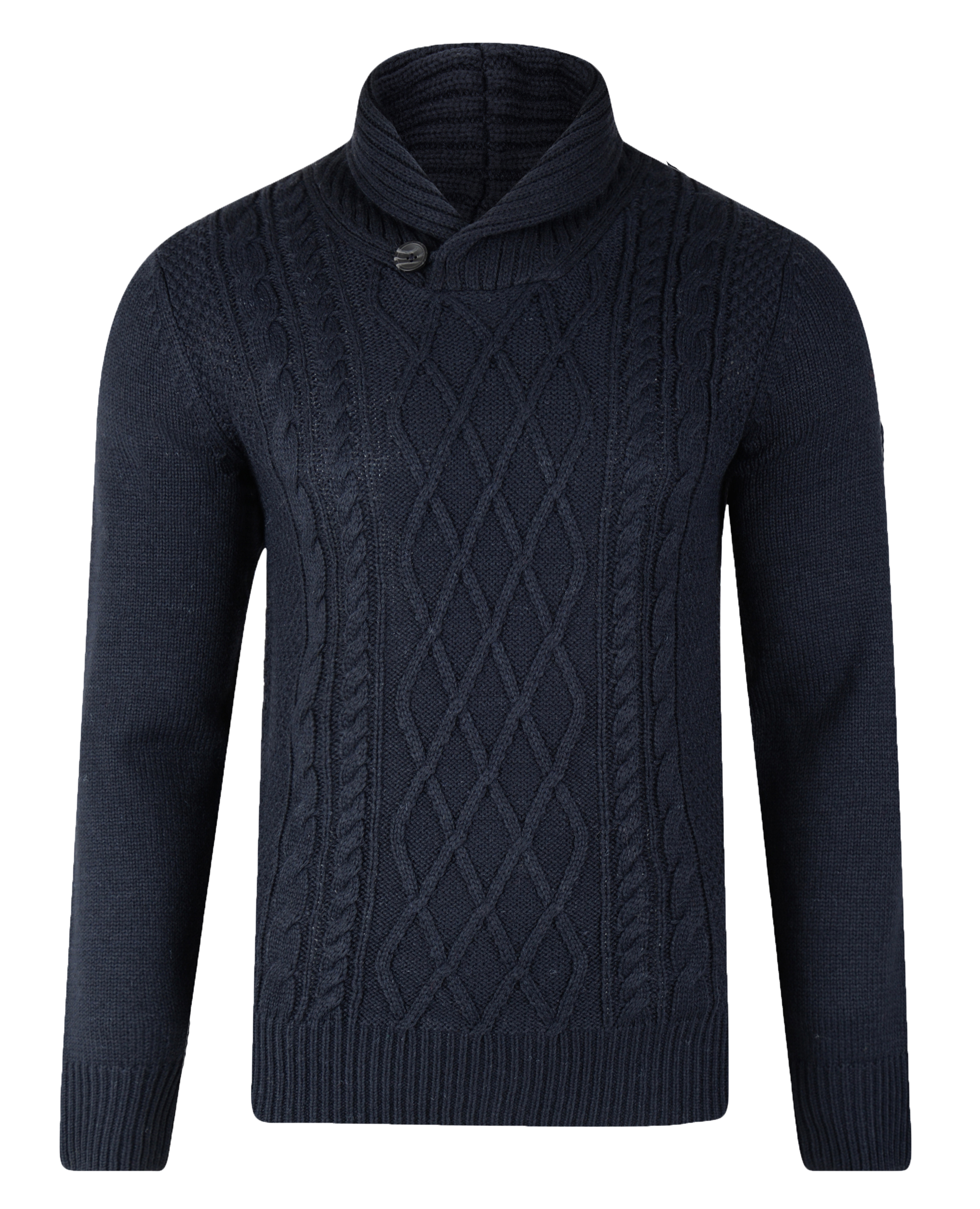 Threadbare New Mens Shawl Neck Collar Jumper Knitted Wool Blend Sweater ...