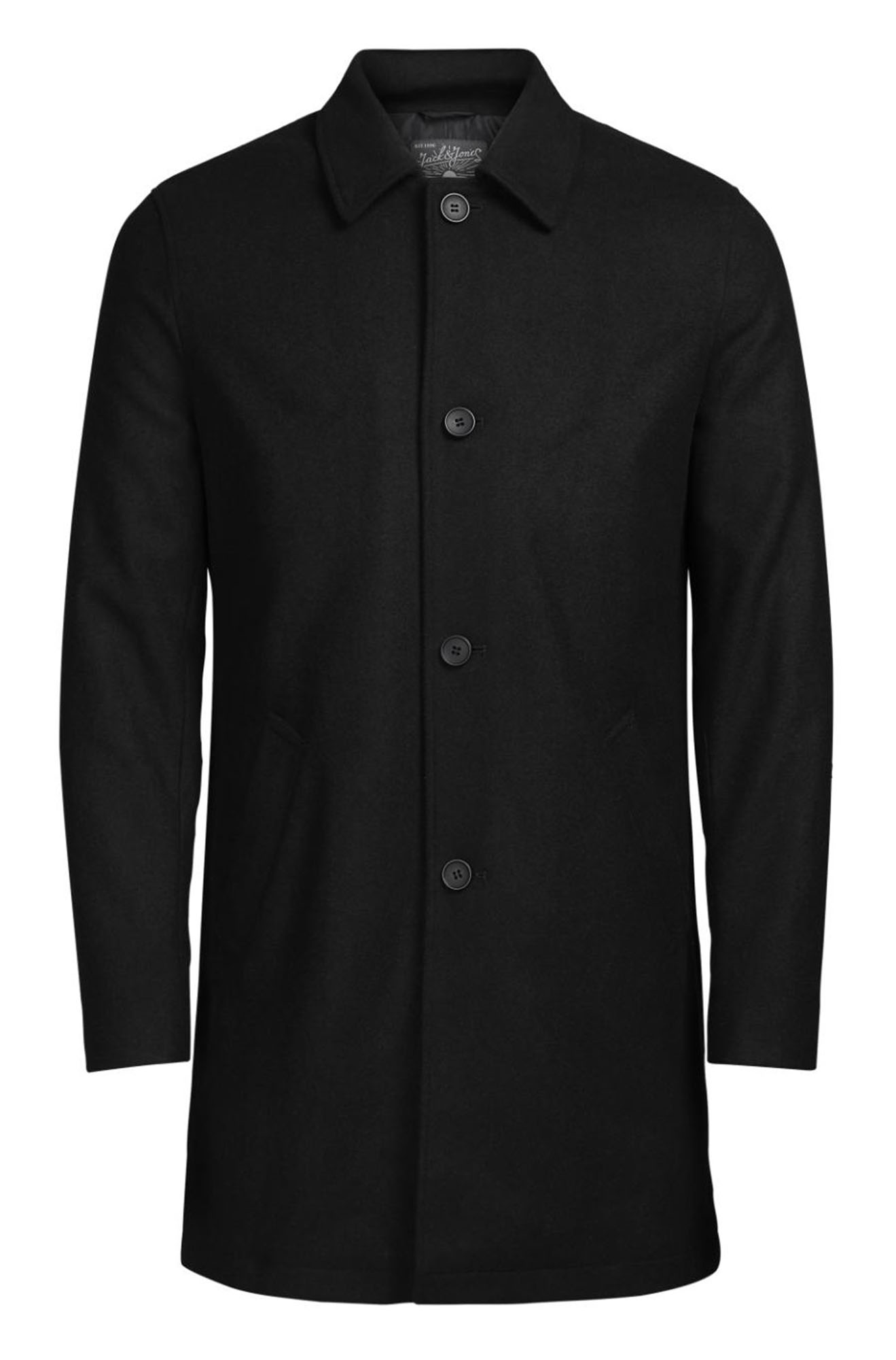 JACK & JONES Mens New Wool Blend Smart Over Coat Style Jacket Navy ...