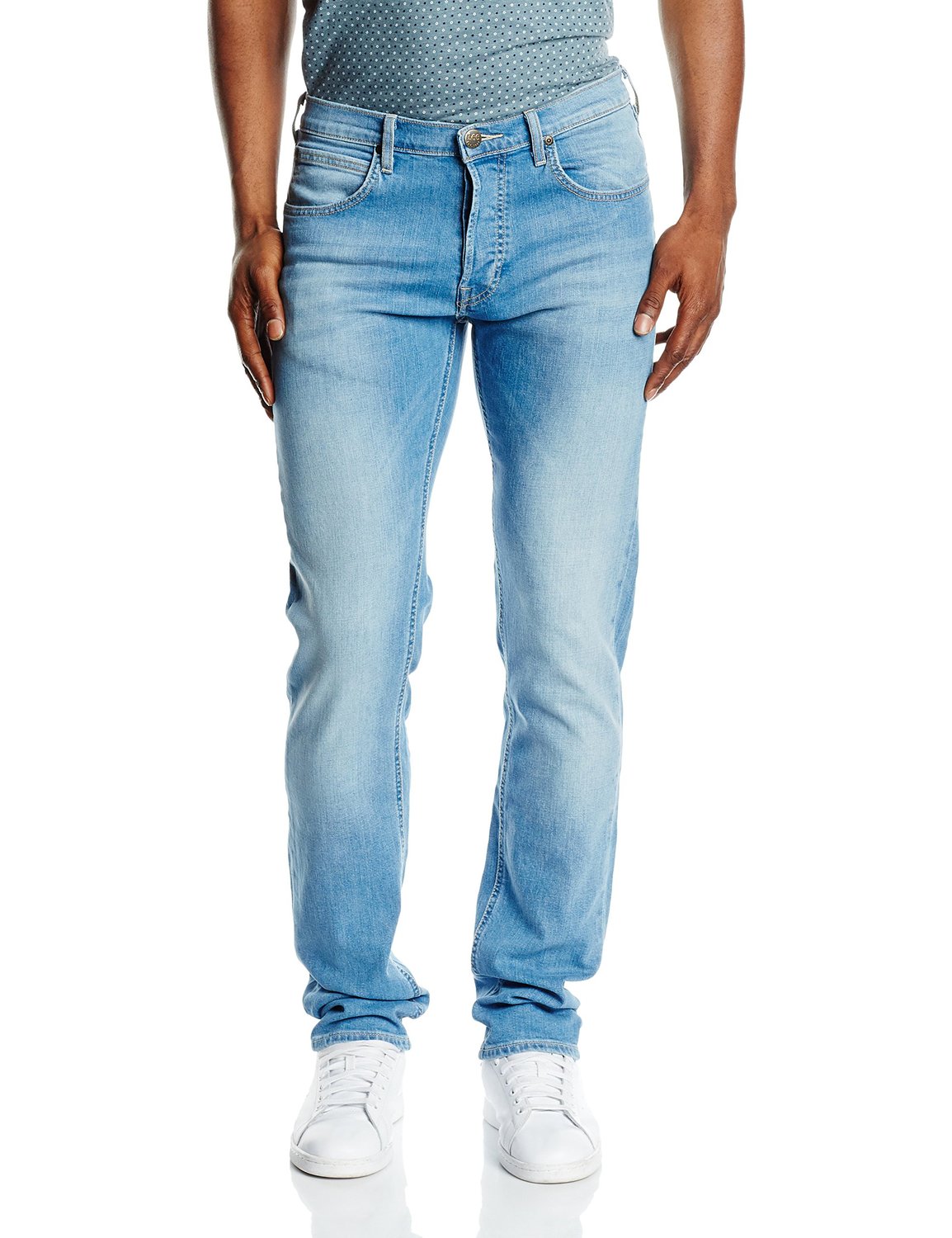 Lee Daren New Men’s Slim Fit Denim Jeans Vintage Epic Blue Straight Leg Faded