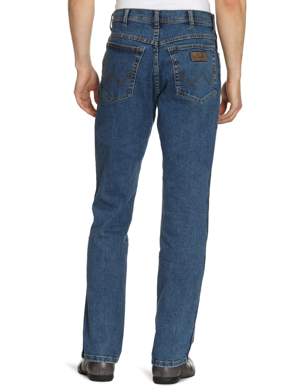 Wrangler Texas Stretch Regular Fit Denim Jeans New Men’s Stonewash Blue