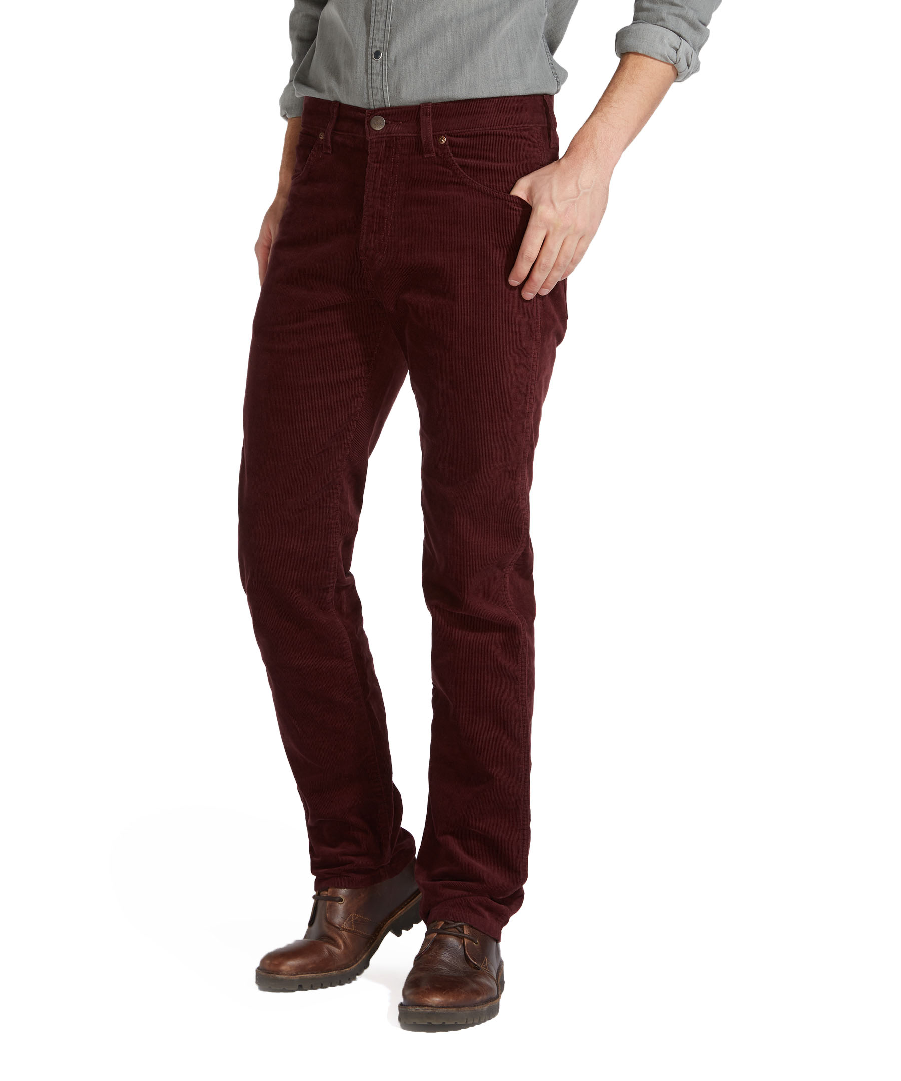 Wrangler Arizona Straight Leg Stretch Cords New Mens Corduroy Jeans