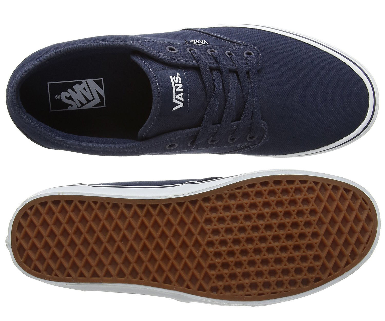 vans men's atwood skate shoes navy gum