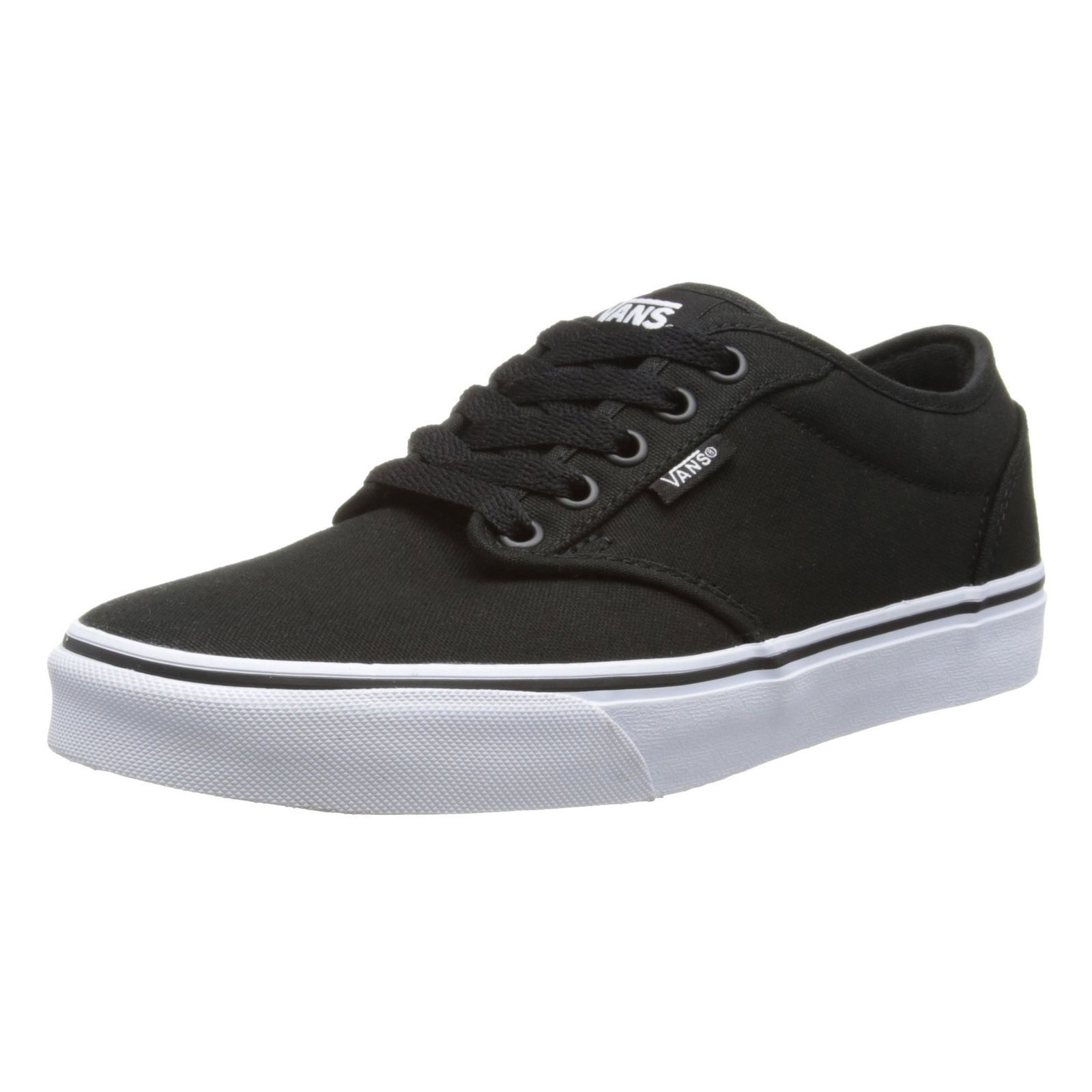 black vans with black laces