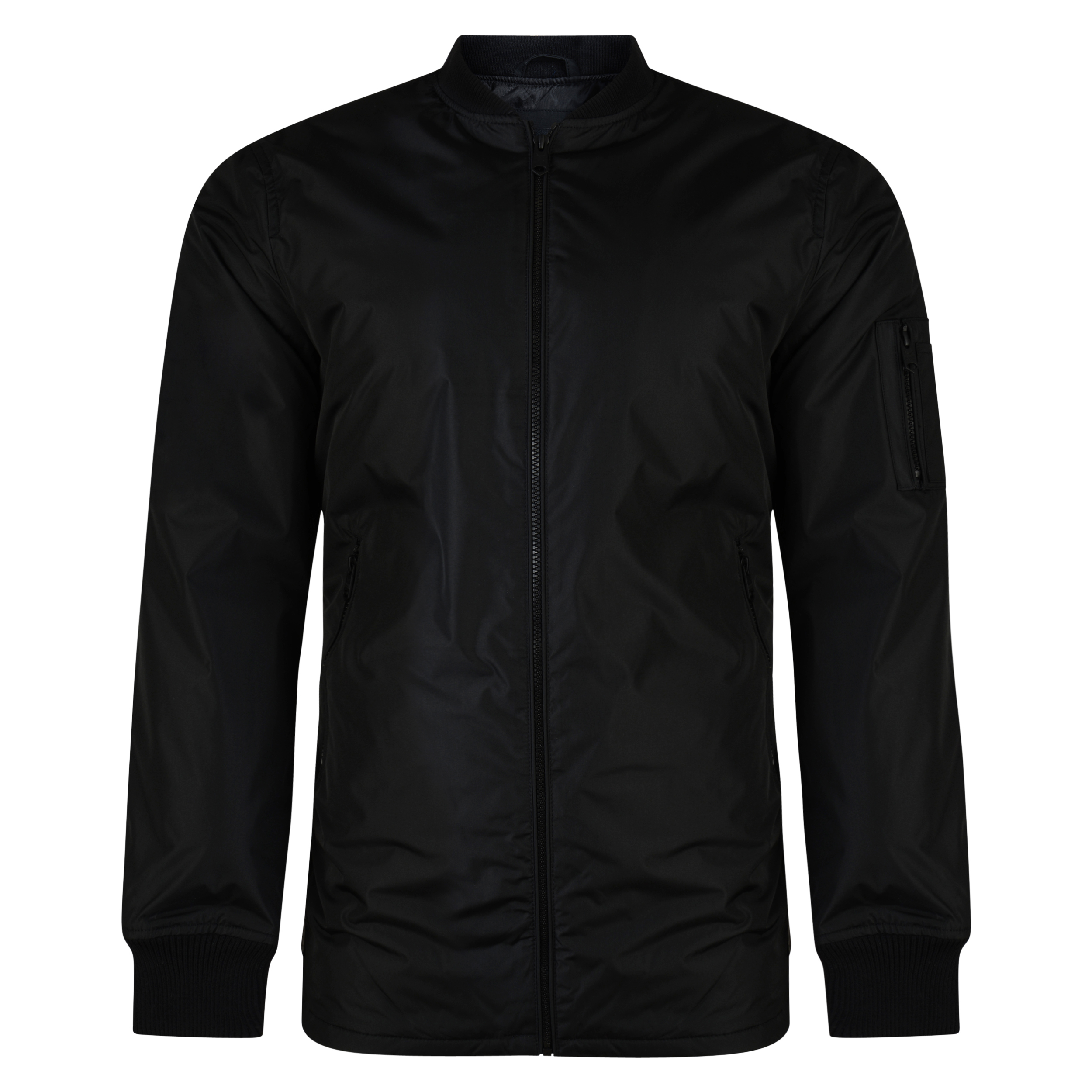 Mens Threadbare Lightweight MA1 Bomber Baseball Jacket Zip Windbreaker Coat