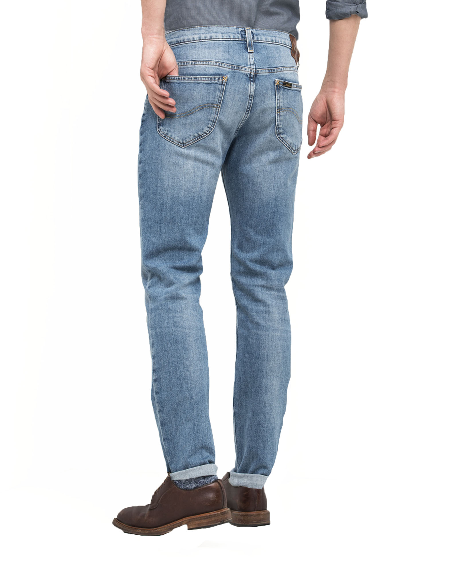 Lee Rider Da Uomo Regolari Gamba a Sigaretta Slim Leg Stretch Denim Jeans Lampadario