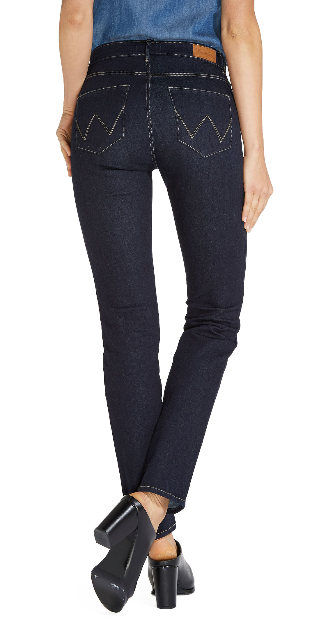 slim high rise jeans