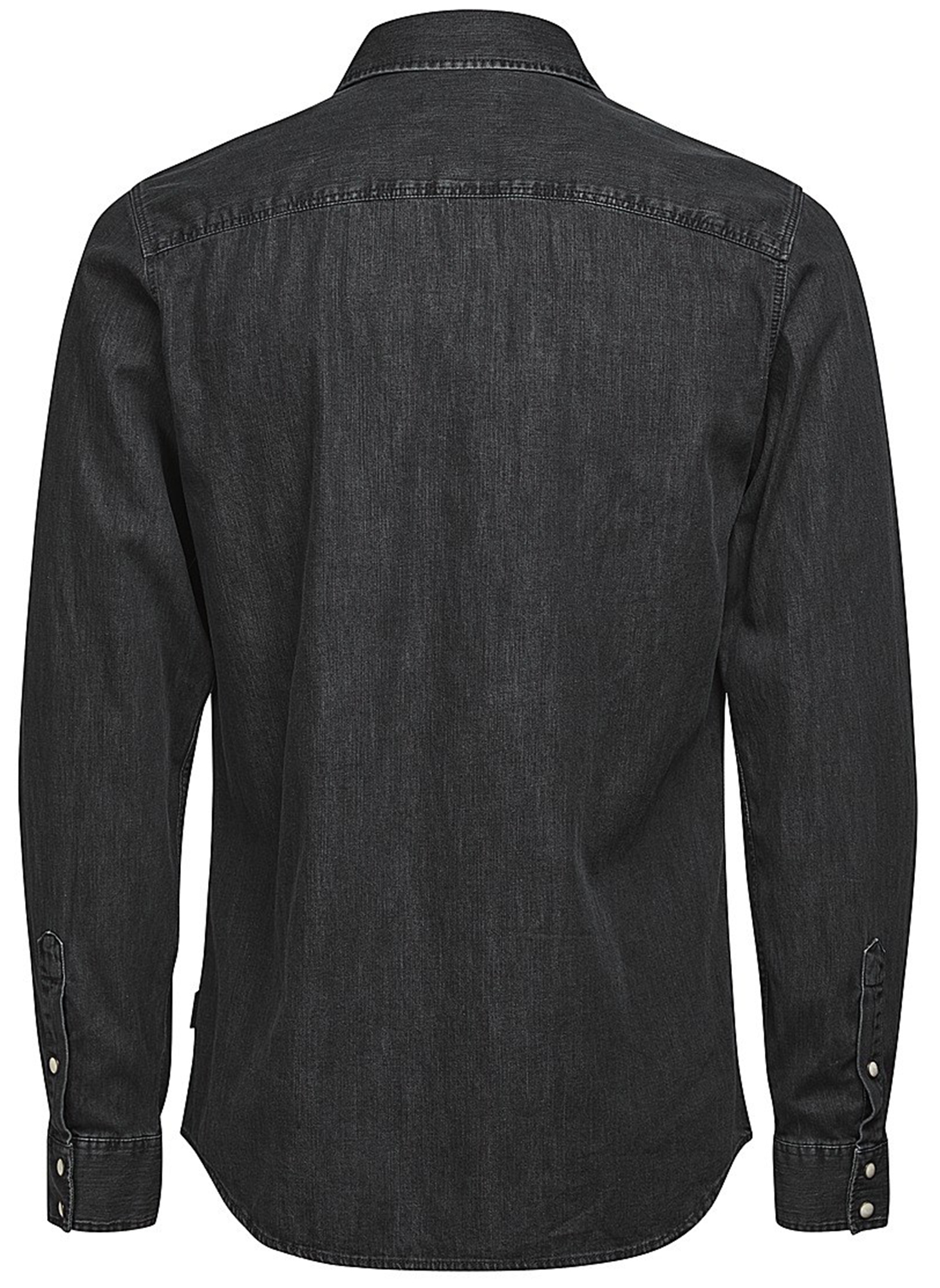 JACK & JONES Slim Fit Denim Shirt New Fashion Dark Blue & Black Jean