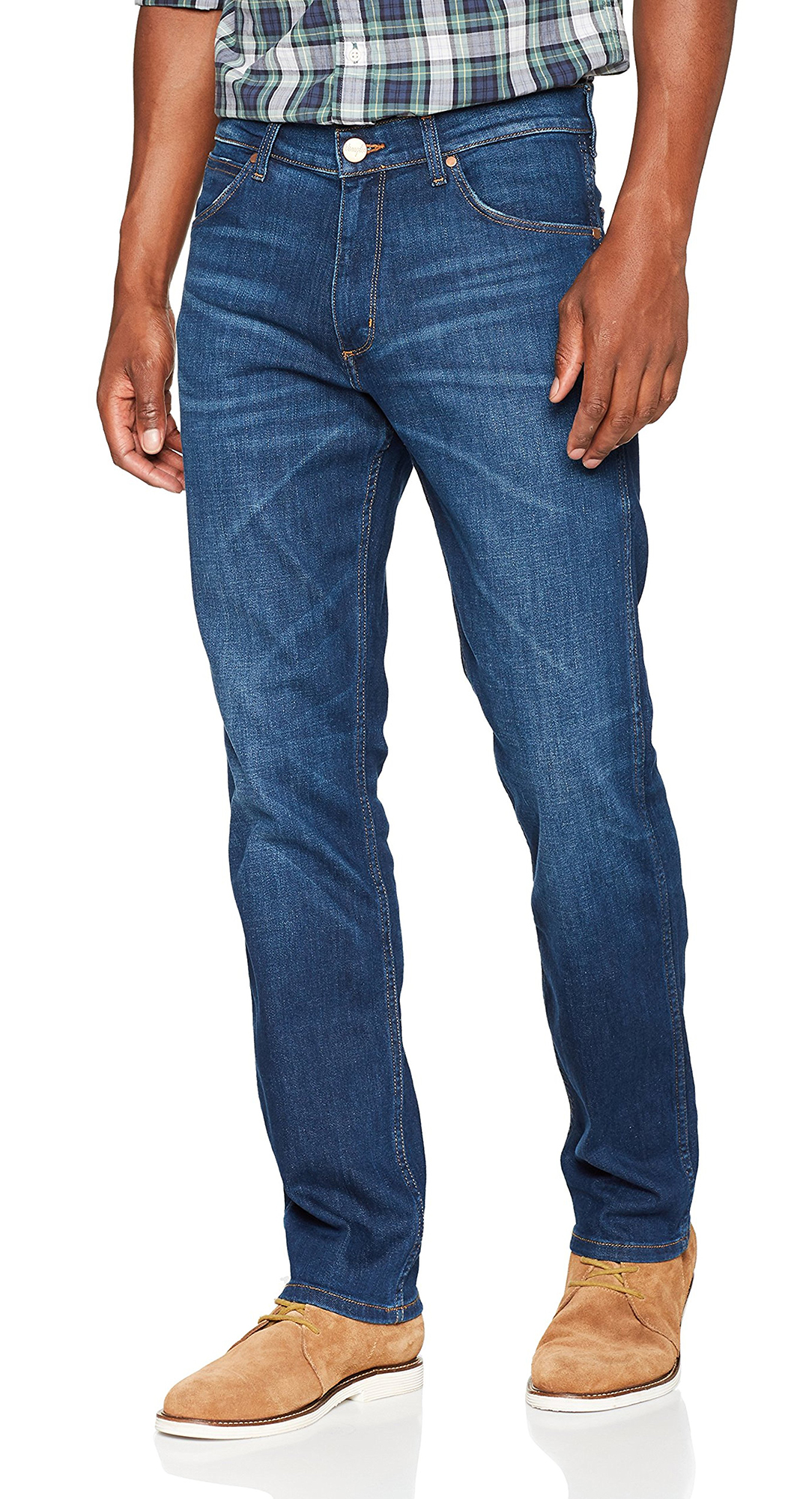 Wrangler Greensboro Regular Modern Straight Tapered Stretch Jeans For ...