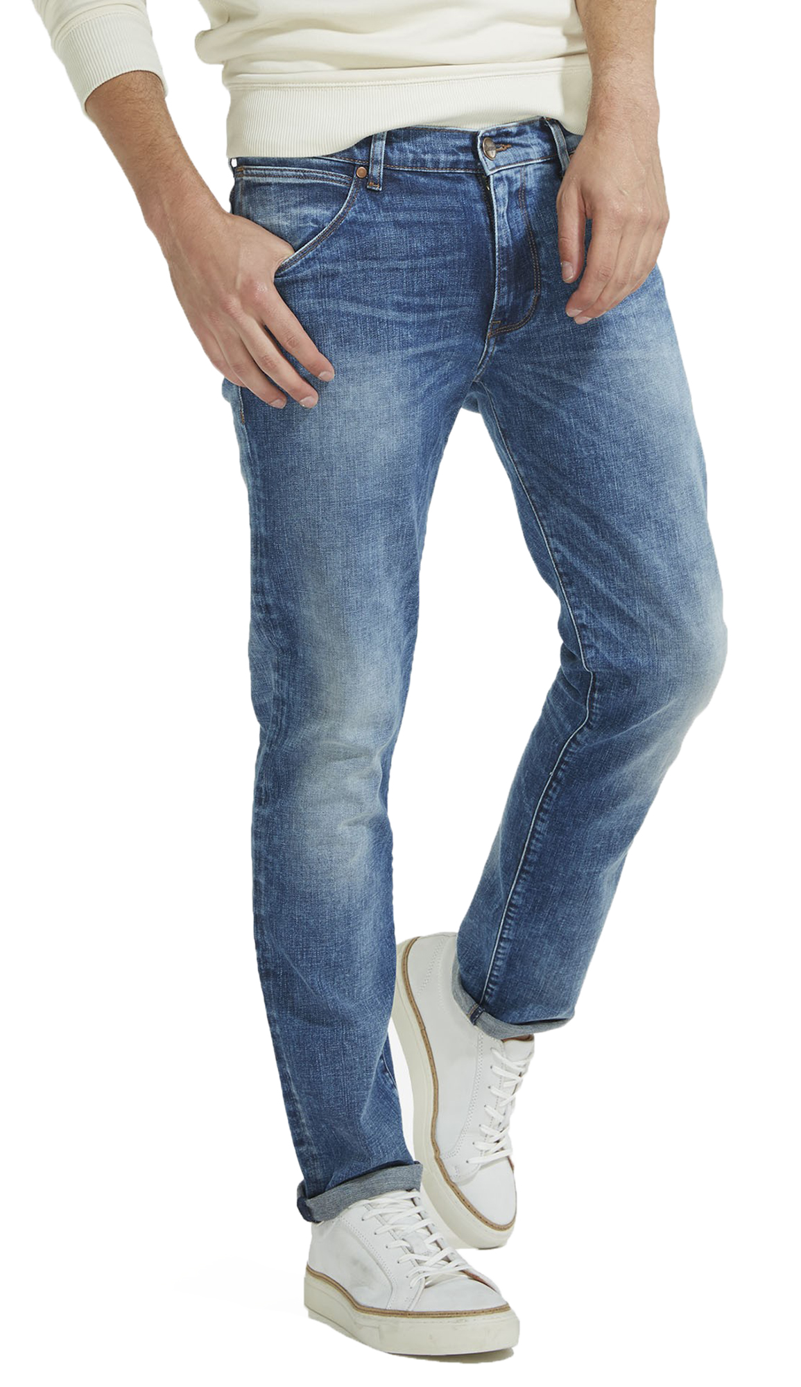 Wrangler Larston Men's Slim Tapered Fit Stretch Jeans BNWT