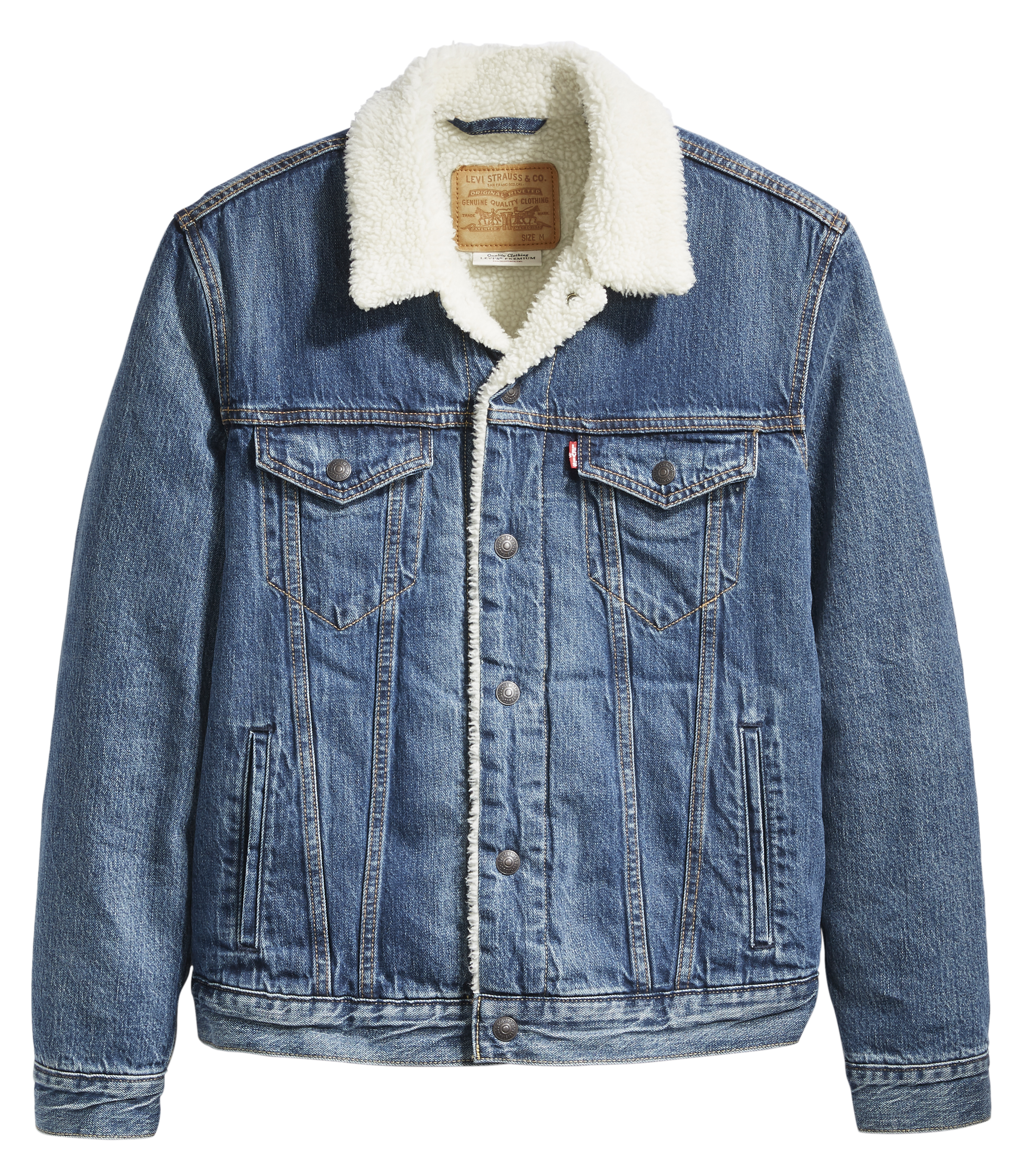 LEVIS Mens Sherpa Fur Collar Denim Trucker Jacket Mayze Vintage Levi ...