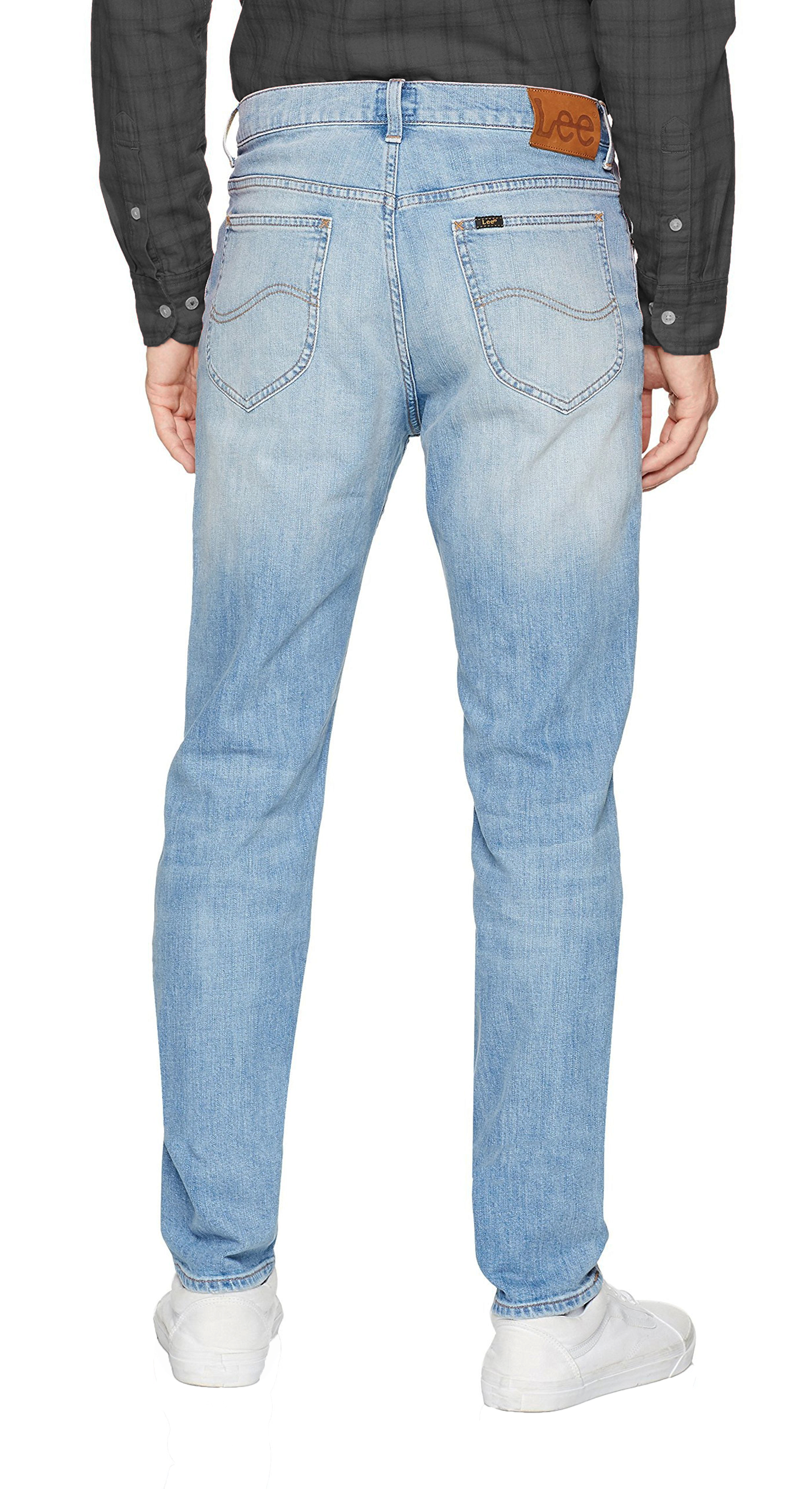 Lee Rider Men Regular Waist Tapered Slim Leg Stretch Denim Jeans Kick ...