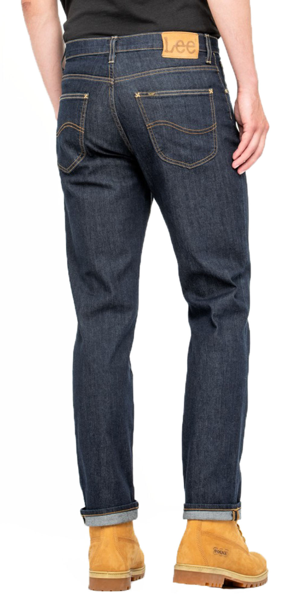 Lee Brooklyn New Men's Stretch Jeans Straight Leg Dark Rinse Blue Faded ...