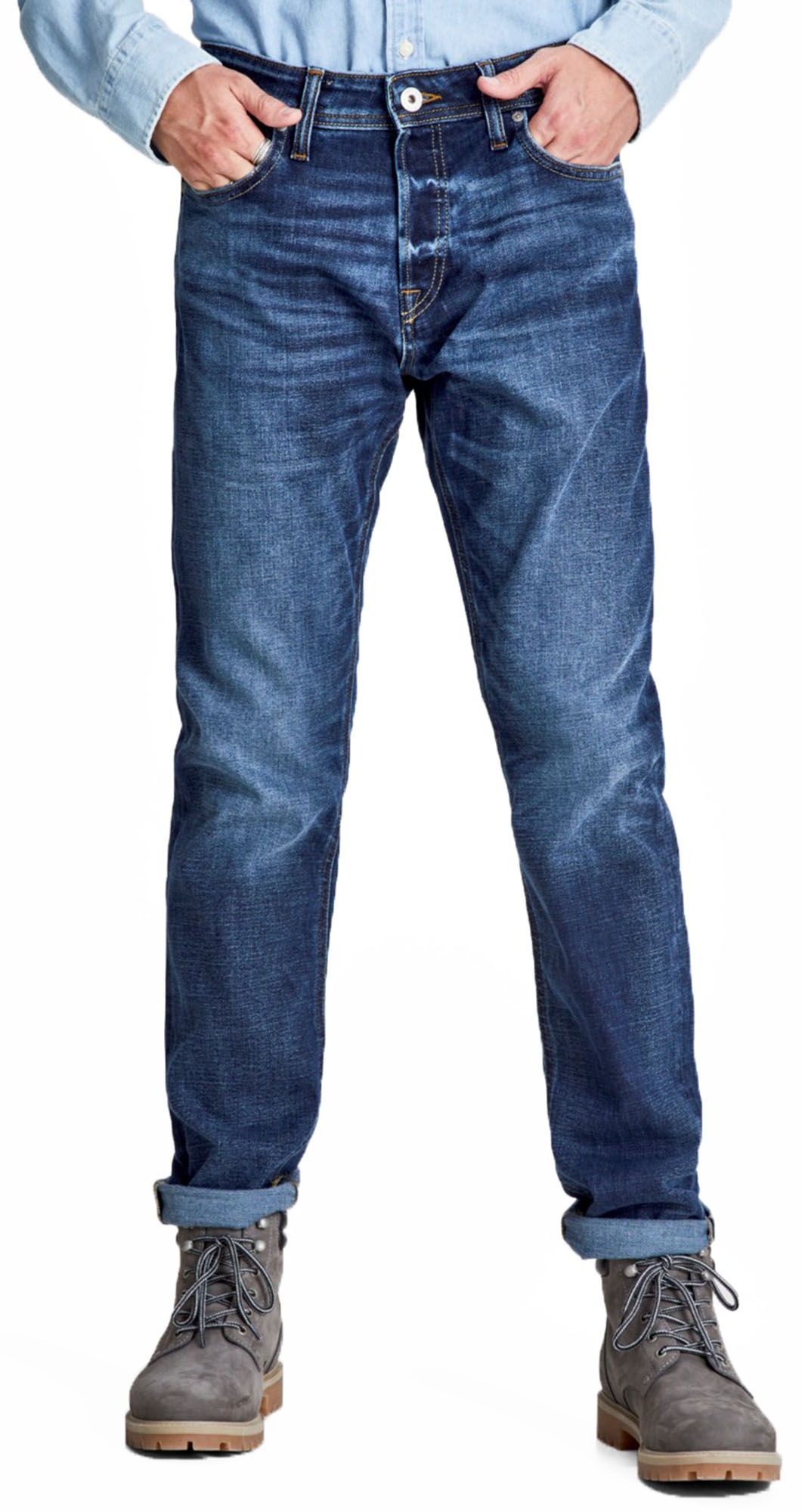 jean jumpsuit long sleeve