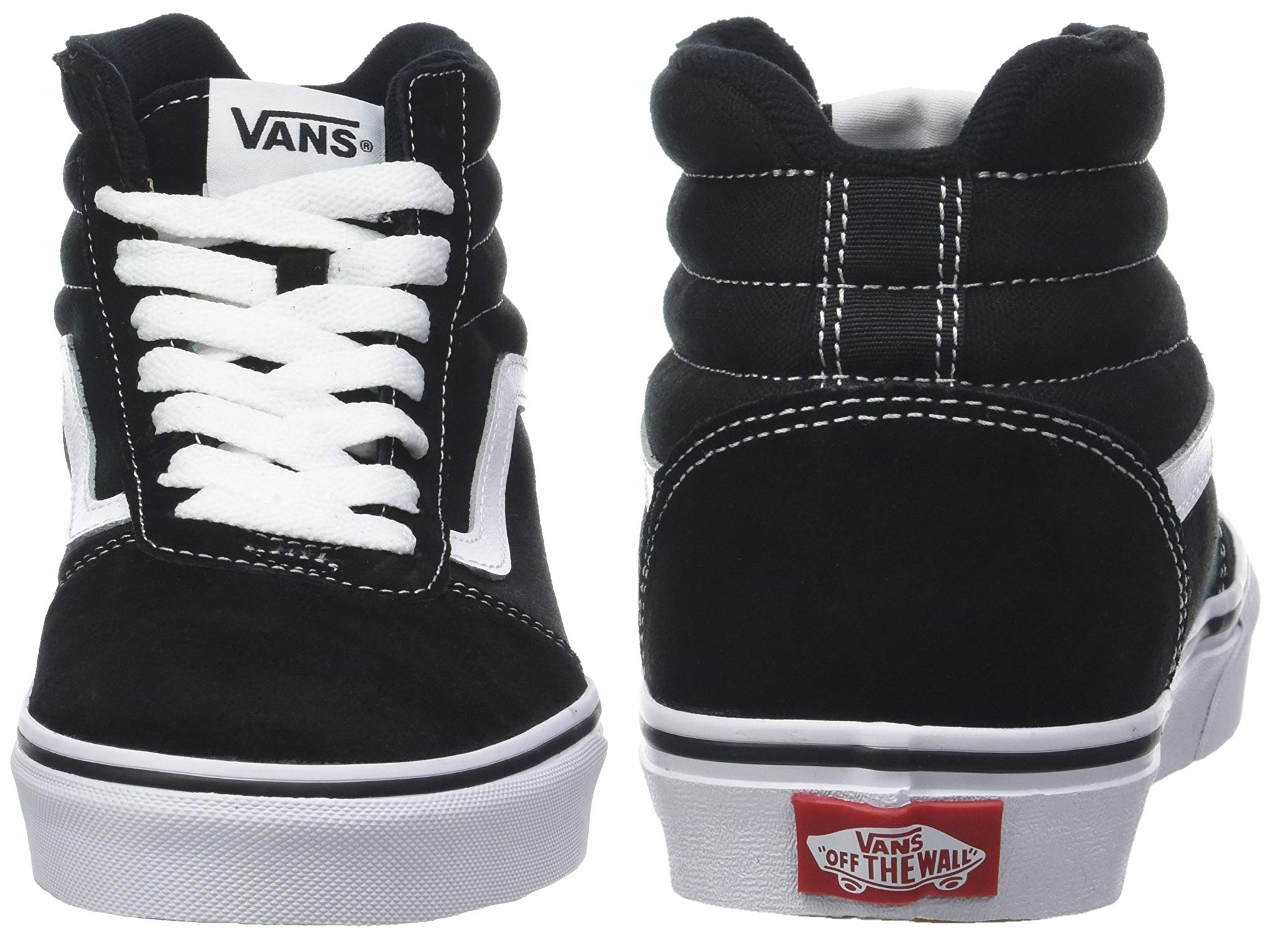 vans all black white stripe