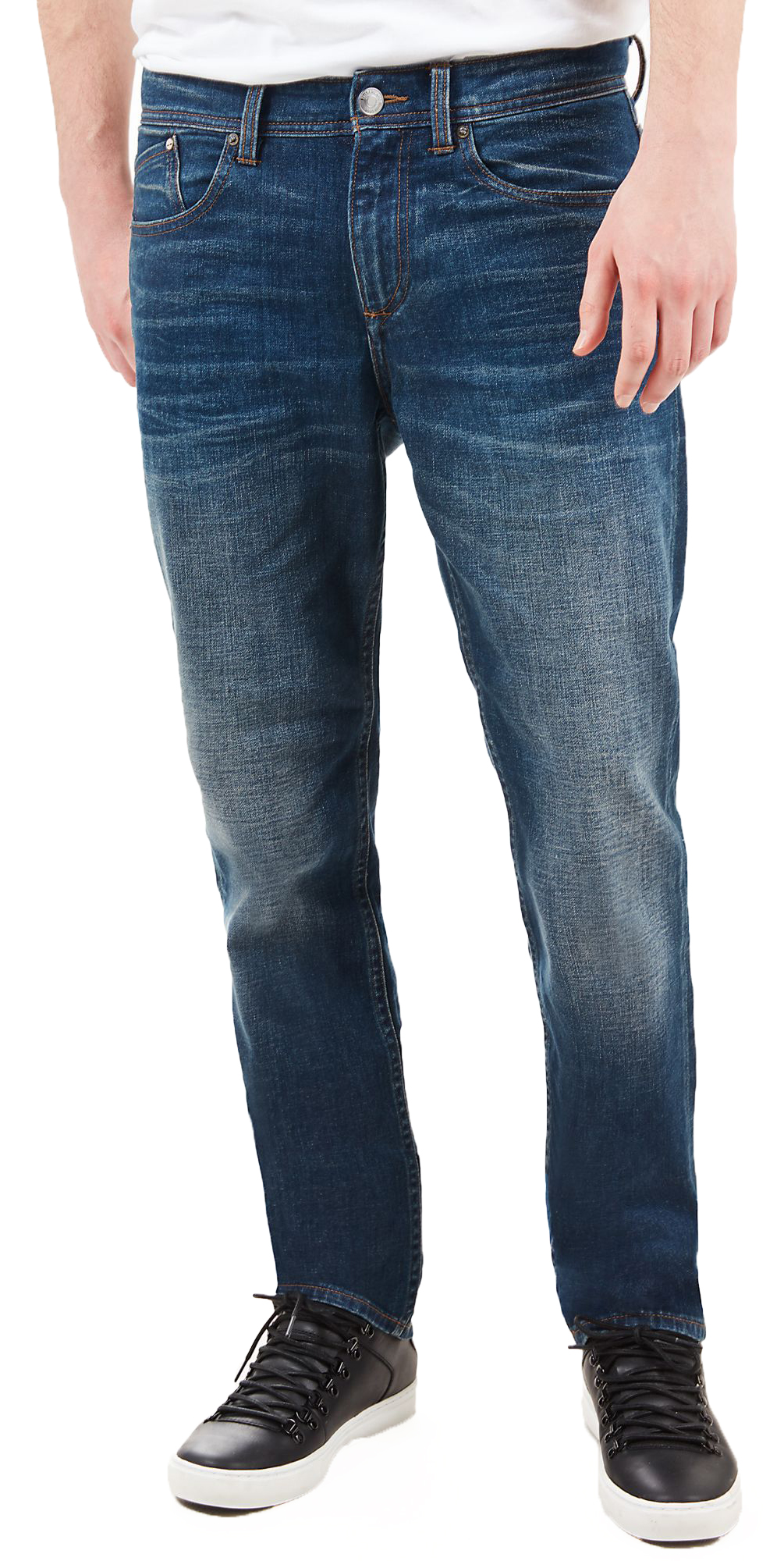 Lee DAREN Slim Fit Tapered Jeans Uomo Nero Grigio indossato Straight Faded Denim