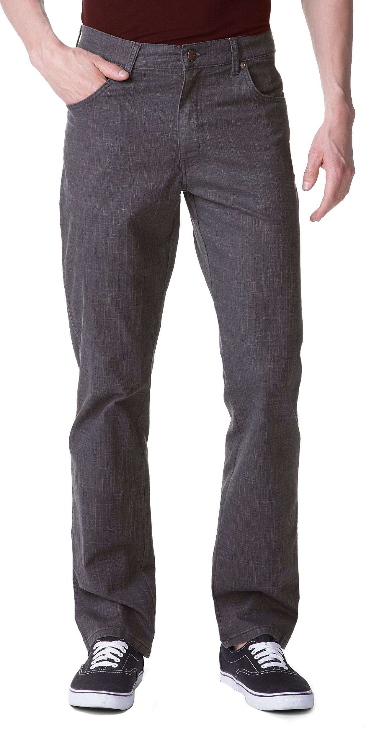 Wrangler Texas Stretch Jeans Mens Chino Style Light Soft Fabric Faded Black