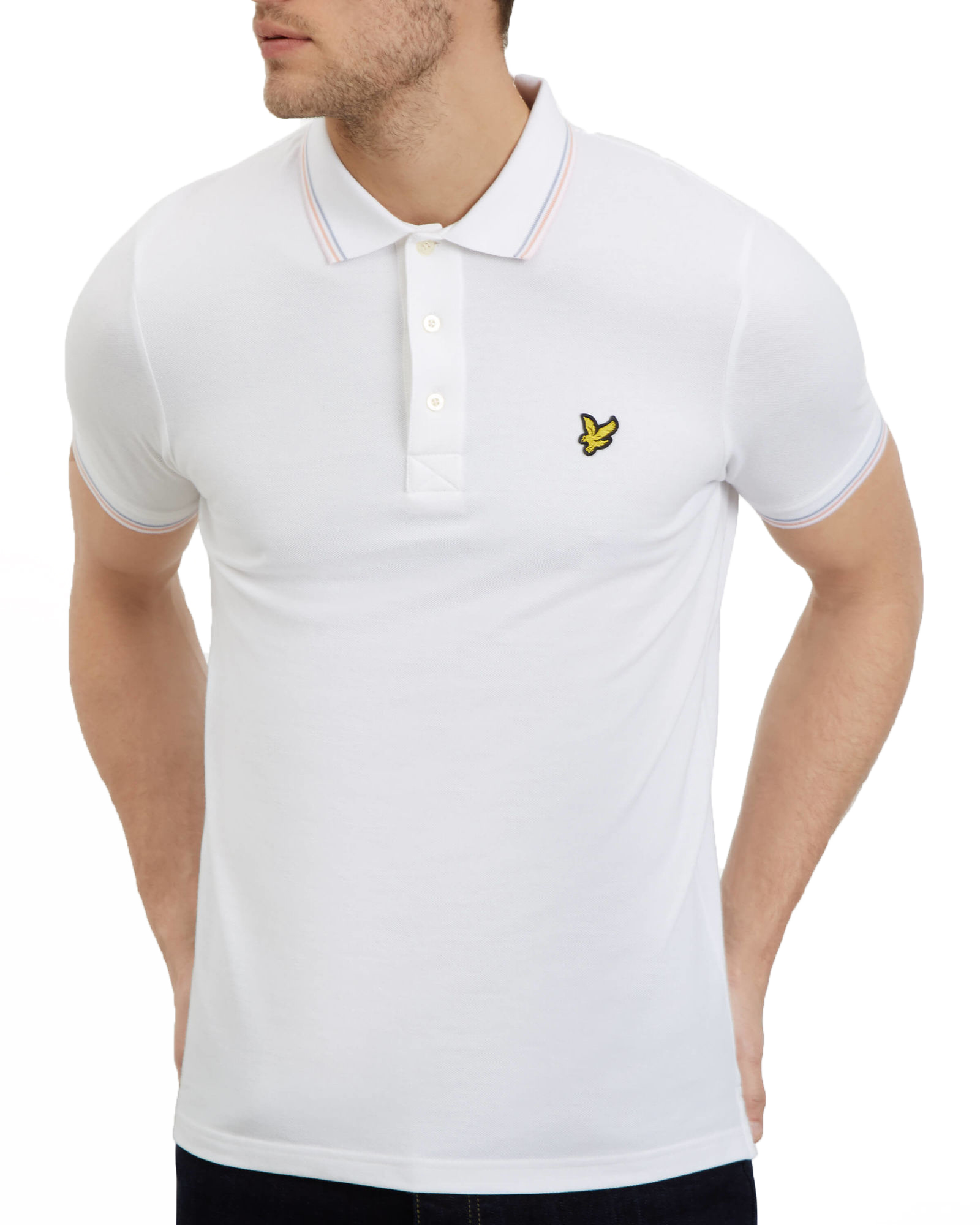 Lyle and Scott Manica Corta Polo Per Uomini 100/% COTONE