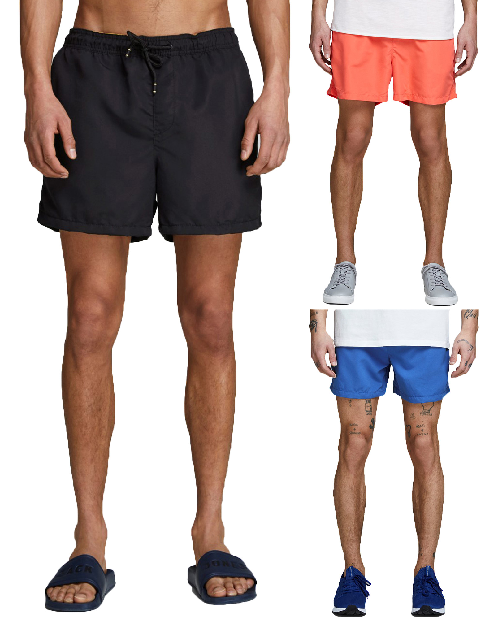 Pantaloncini Da Uomo Nuoto Estate Piscina TRUNKS cordino tasca con zip maglia foderato S-XL