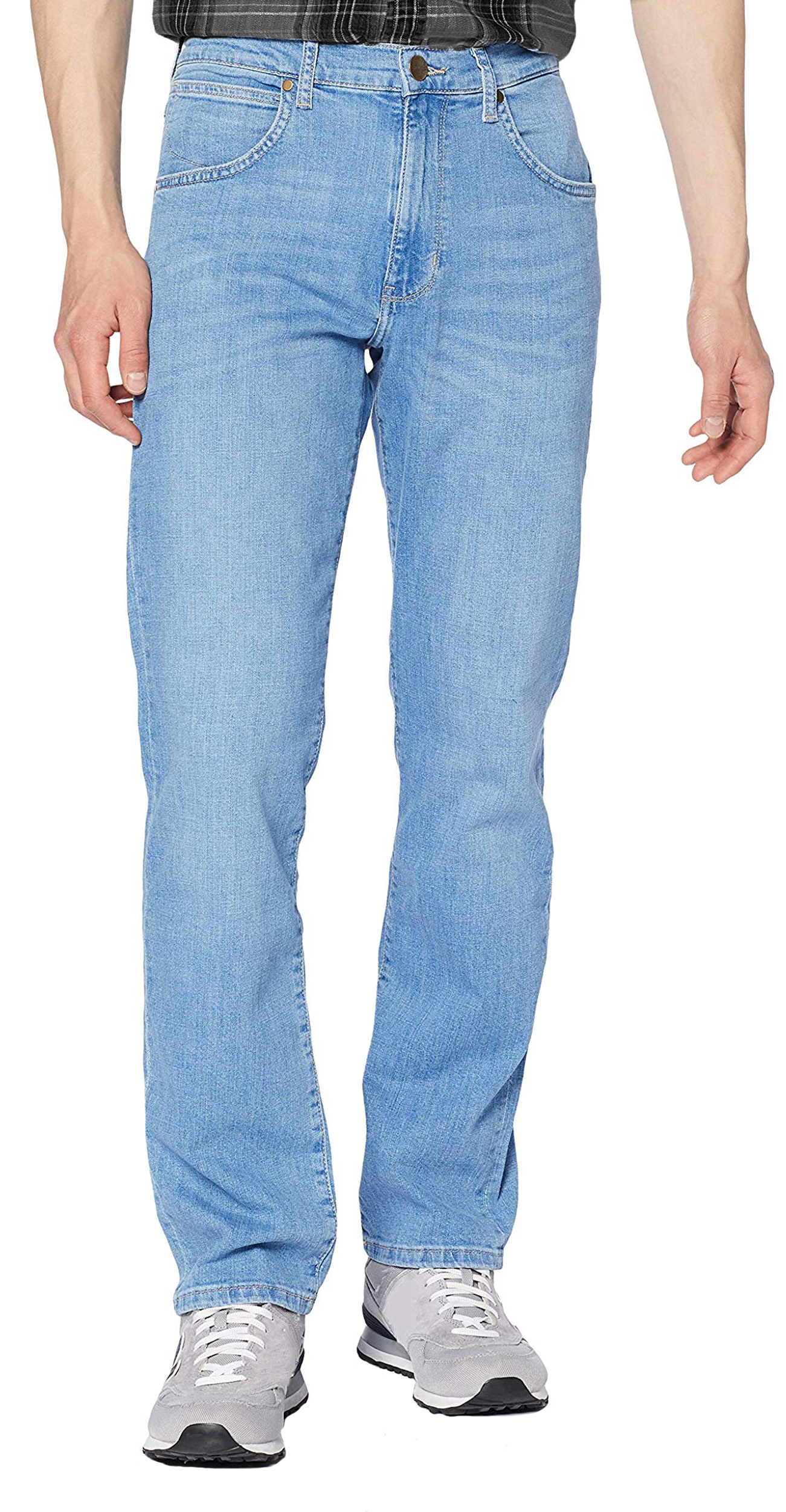 Wrangler Greensboro Regular Straight Tapered Stretch Jeans Blown Away Denim