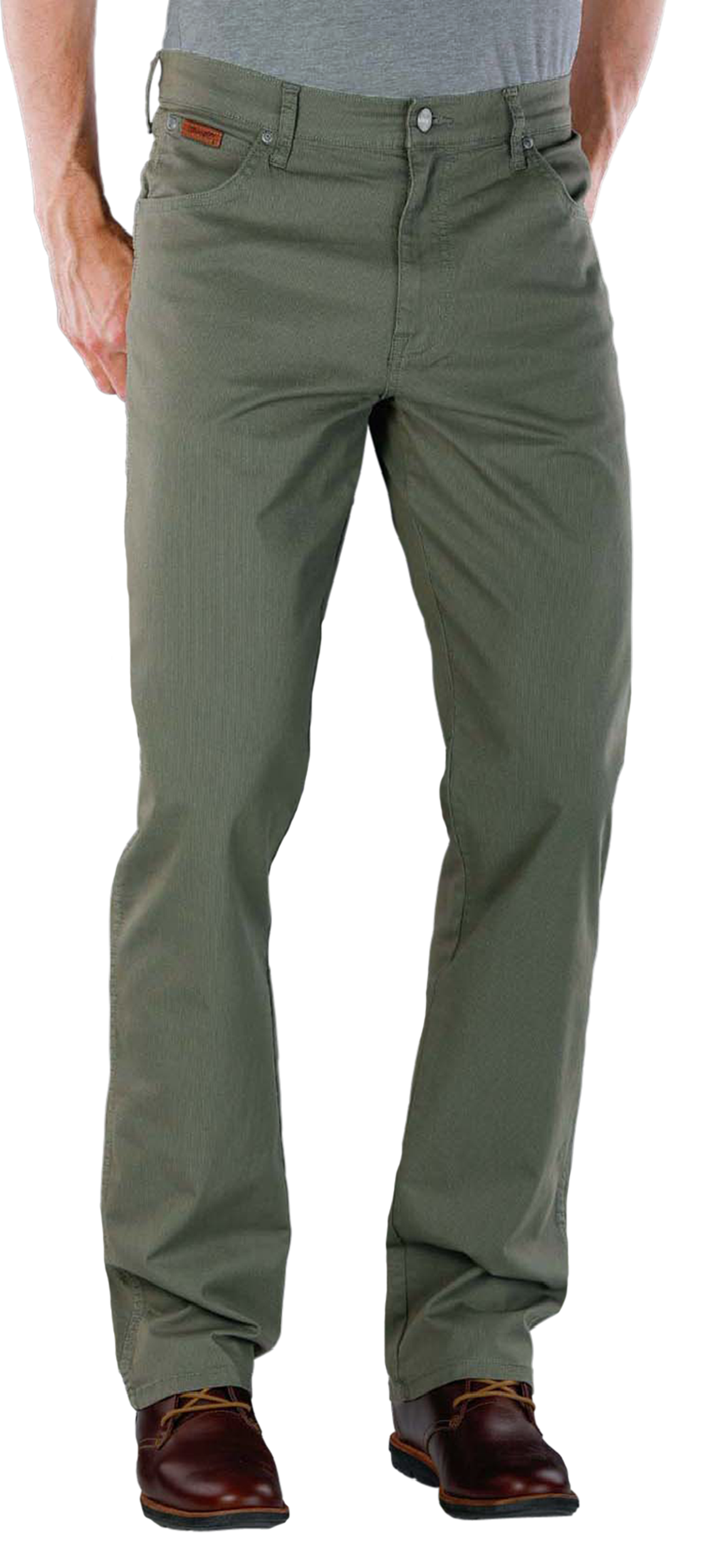 Wrangler Texas Stretch Jeans Mens Chino Bedford S4 Soft Fabric Chocolate Brown