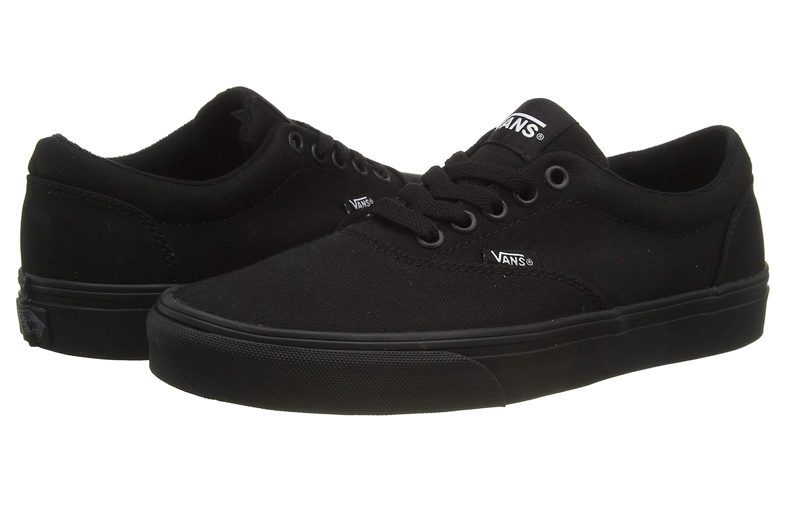 all black vans with laces