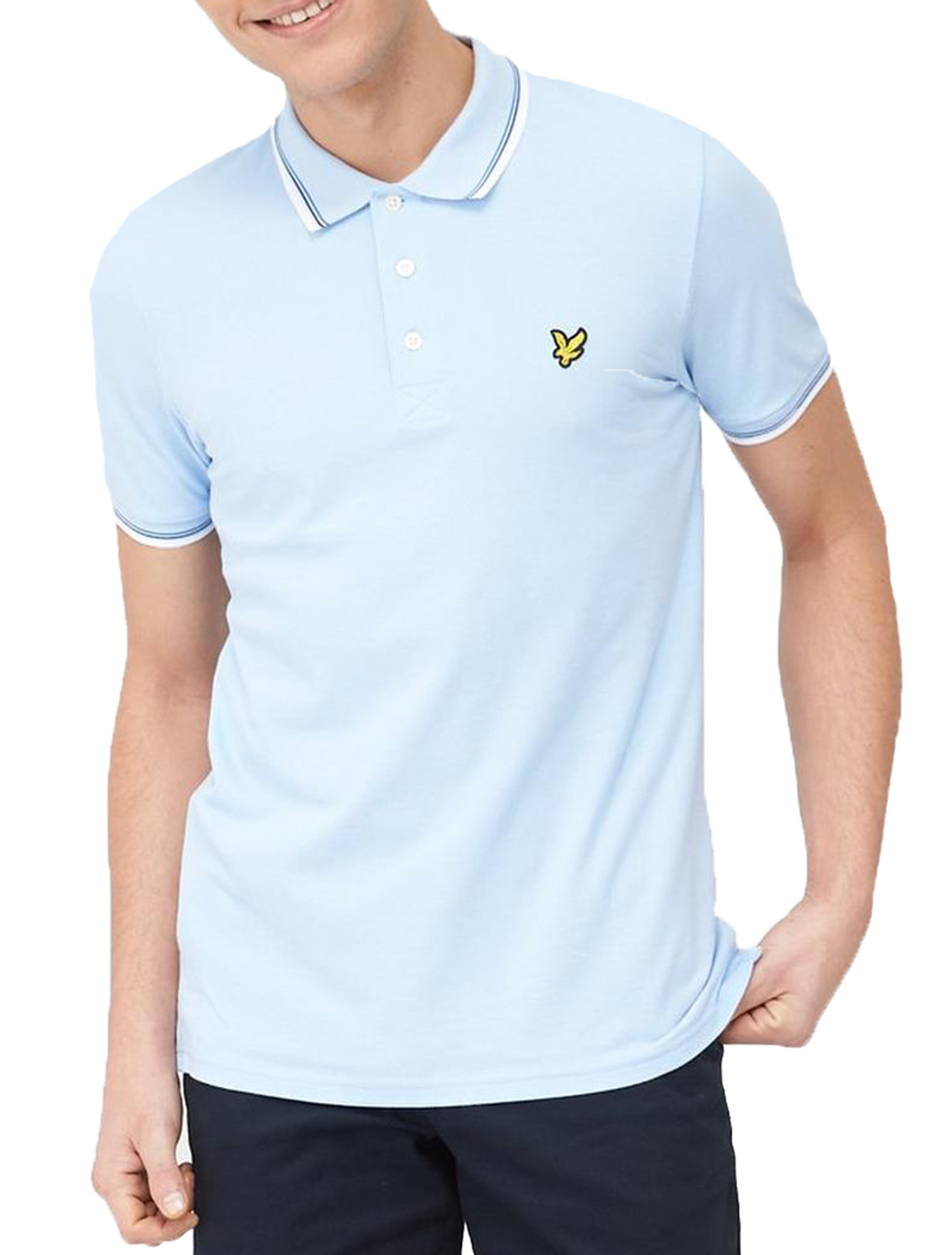 Lyle & Scott Manga Corta Casual Algodón Polo Elegante Liso Lyle & Scott Hombres Camisa Polo De Algodón Elástico