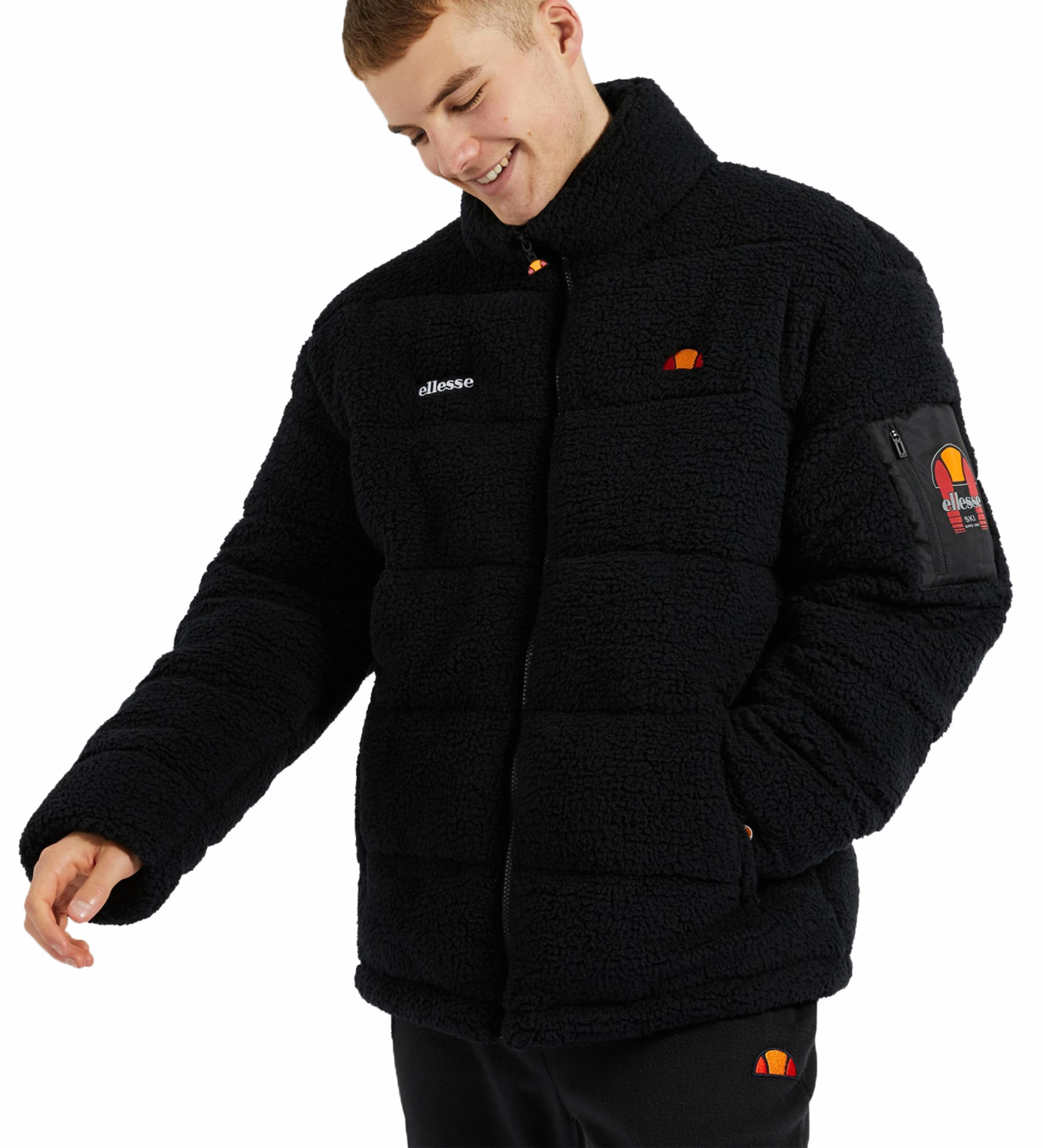 ellesse sweat colour block fleece crew junior