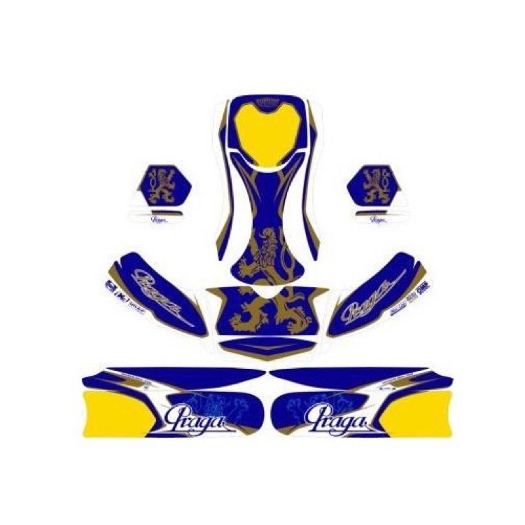 Praga Kart Full Sticker Kit Buru Nose & Nassau Panel Duo Pods New Kart