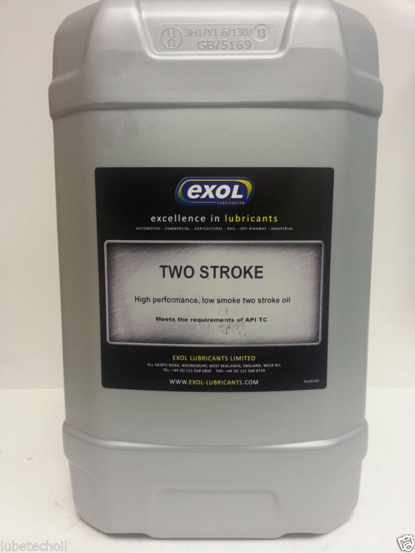 EXOL PREMIUM TWO STROKE OIL API TC JASO FB MINERAL 2 STROKE 20 LITRE eBay