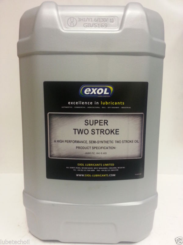 EXOL PREMIUM SEMI SYNTHETIC SUPER 2 STROKE OIL 20 LITRE JASO FC GENUINE