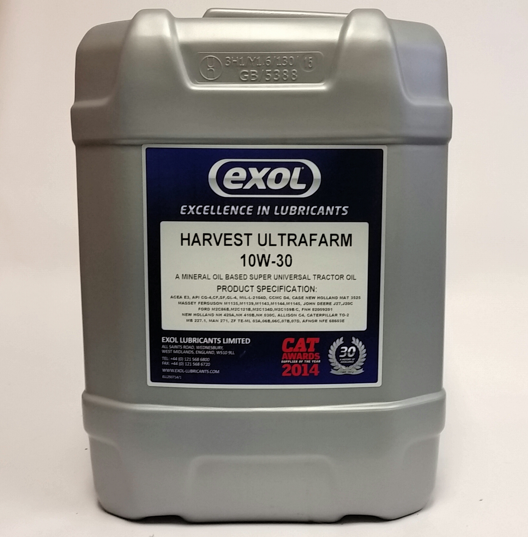 EXOL 10W30 SUPER UNIVERSAL TRACTOR OIL 20LTR FULLY APPROVED BY MASSEY