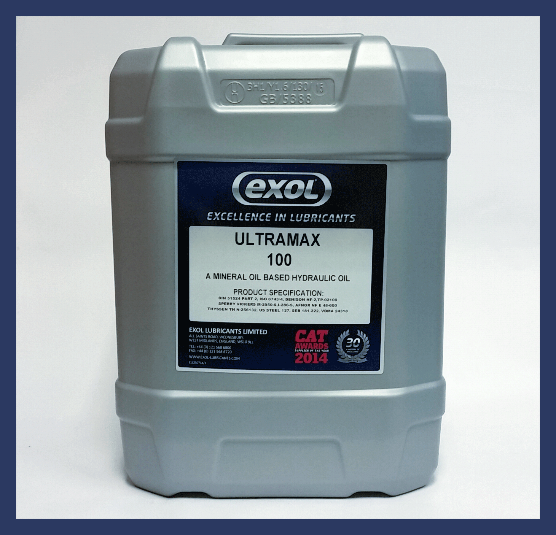 EXOL PREMIUM QUALITY HYDRAULIC OIL ISO 100 20 LITRE DIN 51524 PART 2