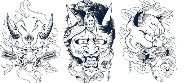Tattoo Design Drawing Book - Japanese HANNYA MASK by Horimouja - Flash ...