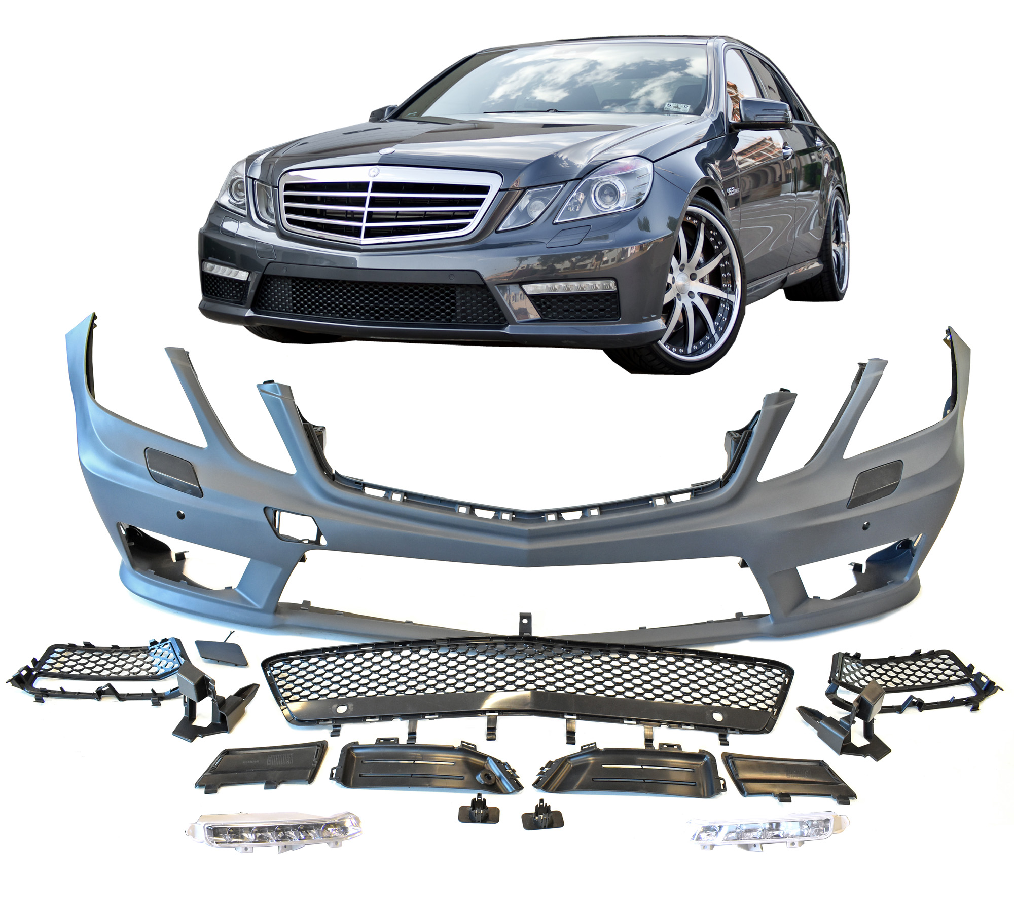 Front Bumper E63 Amg Look Mercedes E Class W212 S212 Conversion With Led Pdc Ebay Front Bumper E63 Amg Look Mercedes E Class W212 S212 Conversion With Led Pdc Ebay