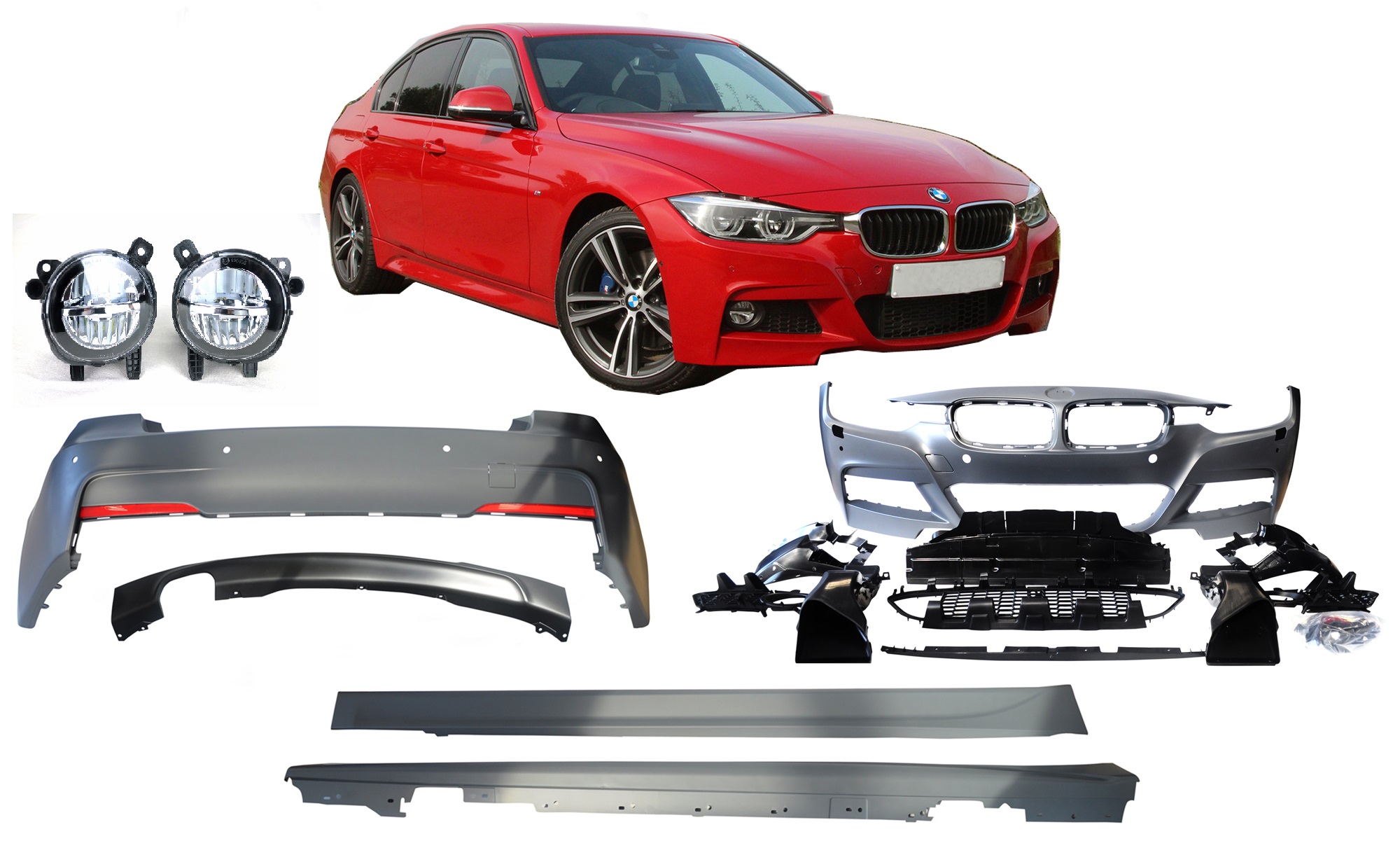 M Sport M Body Kit Bmw F30 3 Series Front Rear Bumper Conversion Fog Lights Lci Ebay M Sport M Body Kit Bmw F30 3 Series Front Rear Bumper Conversion Fog Lights Lci Ebay