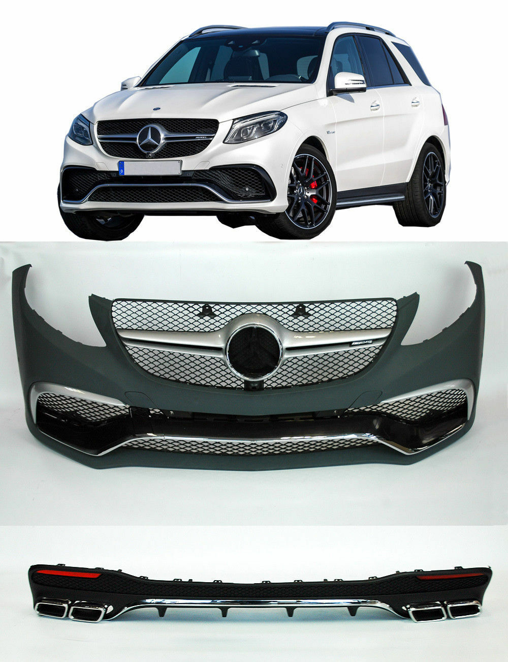Bodykit 63 Amg Look Package Conversion Mercedes W166 Gle Suv Bumper Front Rear Ebay